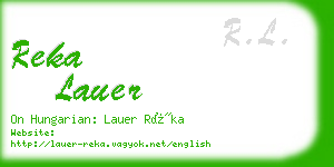 reka lauer business card